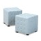 Baxton Studio Elladio Light Blue Upholstered Tufted Cube Ottoman, PK2 156-9299 - alternate 1